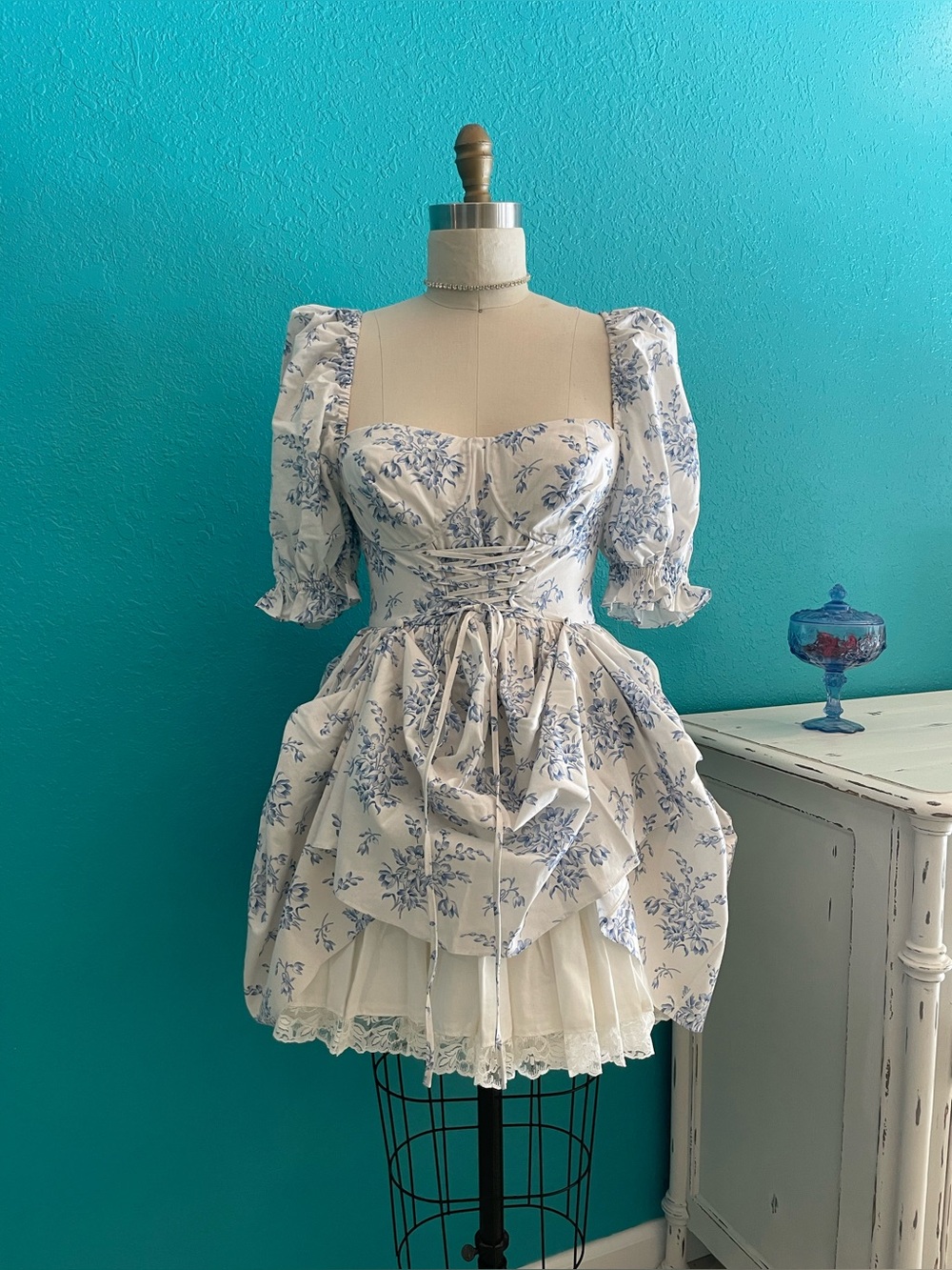 SELKIE Kiera Dress Bustle Dress Garden Fairytale Romantic Dress M